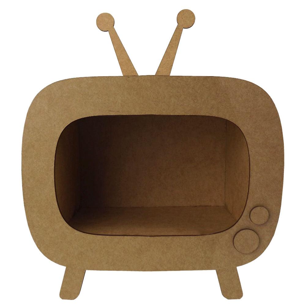 Enfeite de Mesa TV Retro 27,5x23x11,2cm em MDF - Palácio da Arte