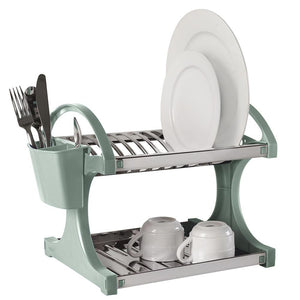 Escorredor de Pratos e Talheres Brinox para 12 Pratos Menta 2104/290 - Palácio da Arte