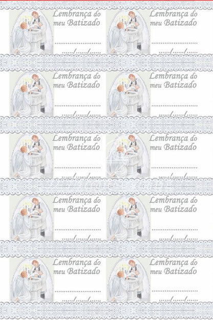 Etiqueta para Lembrançinhas LL-050 Batizado com 100 unidades Litocart - Palácio da Arte
