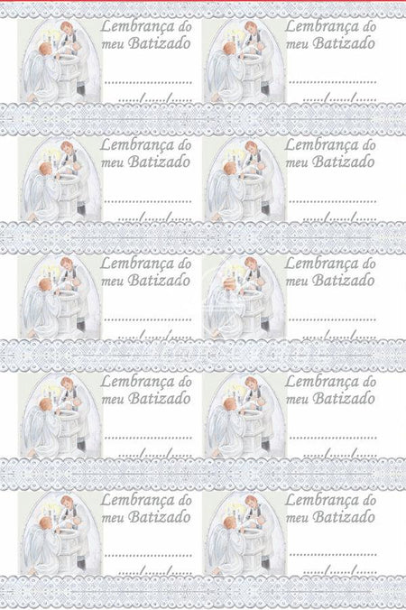 Etiqueta para Lembrançinhas LL-050 Batizado com 100 unidades Litocart - Palácio da Arte