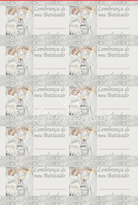 Etiqueta para Lembrançinhas LL-053 Batizado com 100 unidades Litocart - Palácio da Arte