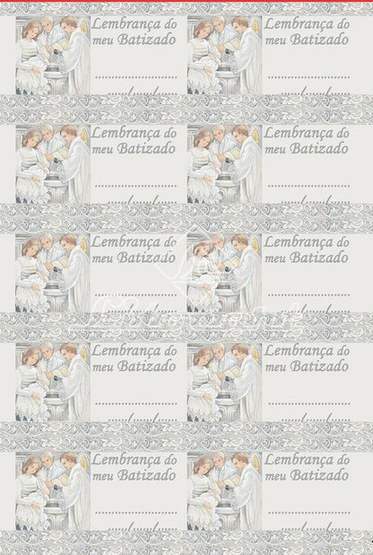 Etiqueta para Lembrançinhas LL-053 Batizado com 100 unidades Litocart - Palácio da Arte