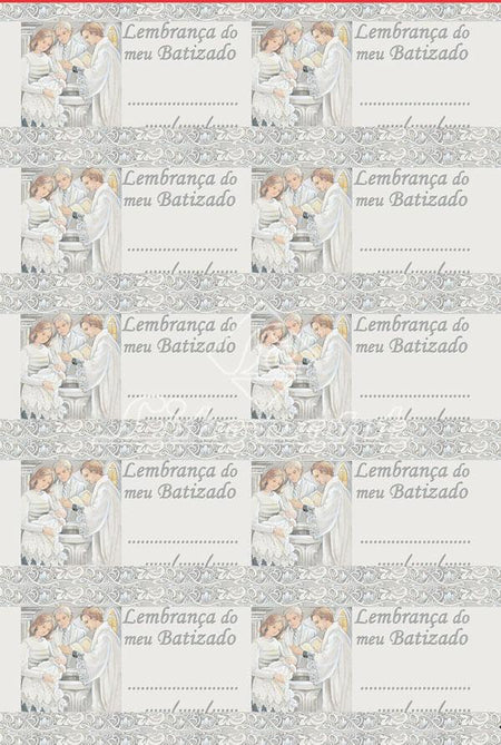 Etiqueta para Lembrançinhas LL-053 Batizado com 100 unidades Litocart - Palácio da Arte