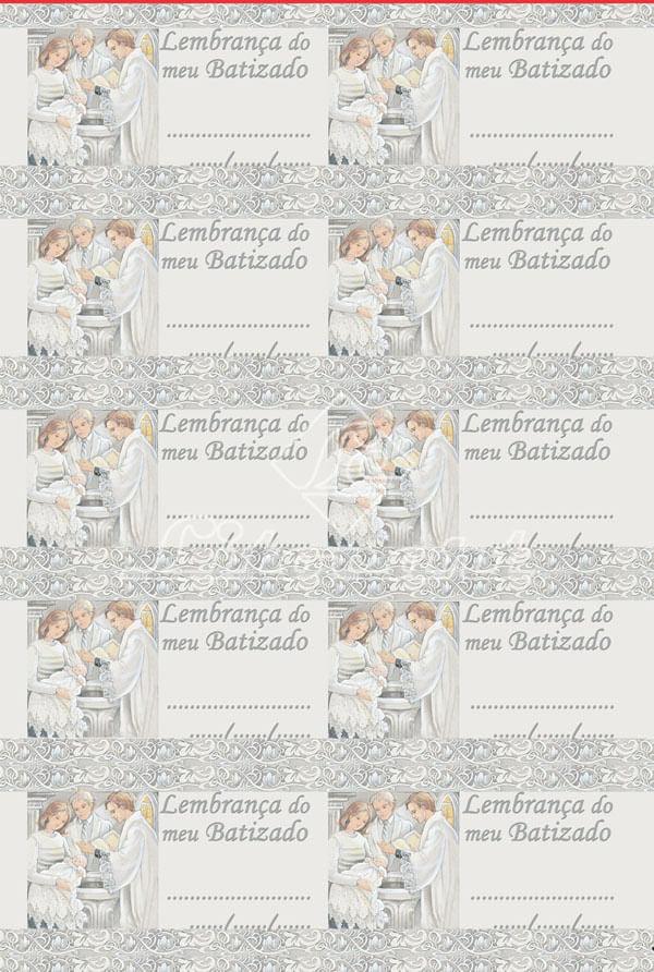 Etiqueta para Lembrançinhas LL-053 Batizado com 100 unidades Litocart - Palácio da Arte