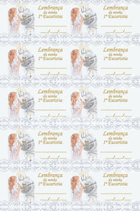 Etiqueta para Lembrançinhas LL-055 Primeira Eucaristia com 100 unidades Litocart - Palácio da Arte