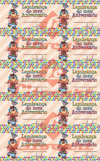 Etiqueta para Lembrançinhas LL-102 Aniversário com 100 unidades Litocart - Palácio da Arte