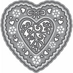 Faca de Corte e Relevo FPCR014 7,03x7,02cm Coração com Flores Elegance Toke e Crie - Palácio da Arte