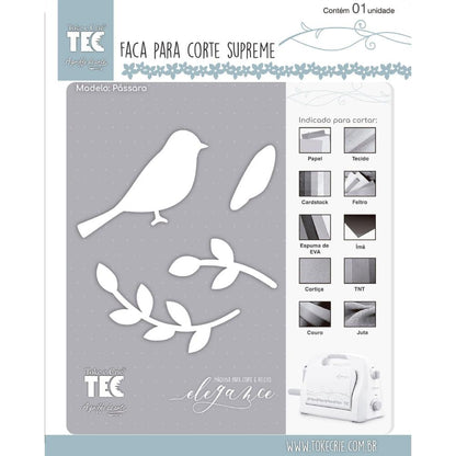 Faca de Corte FCS004 Pássaro Supreme Elegance Toke e Crie - Palácio da Arte