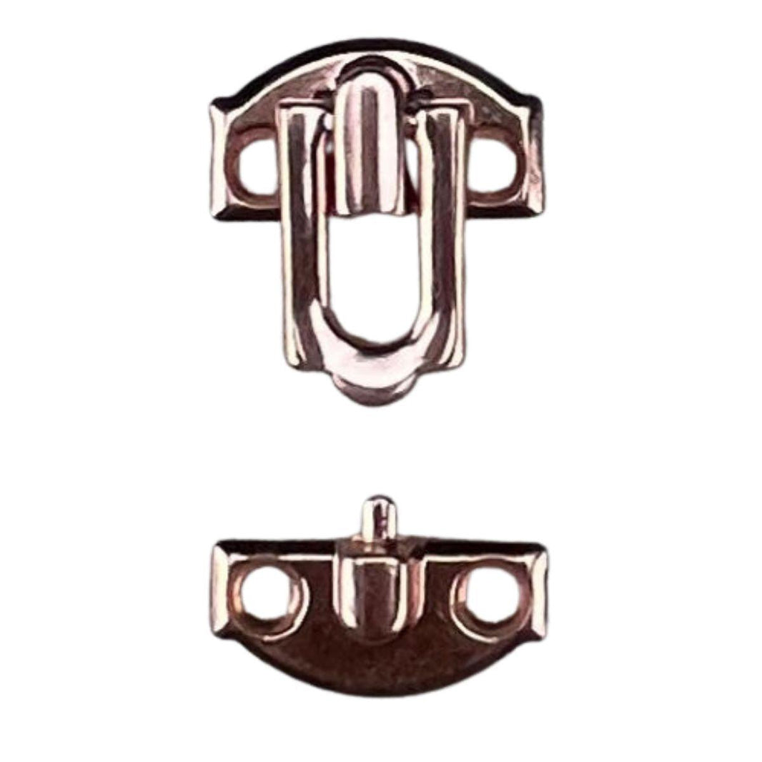 Fecho Pasta em Metal Cobre 2,3x2,1cm Kit com 2 peças - Palácio da Arte
