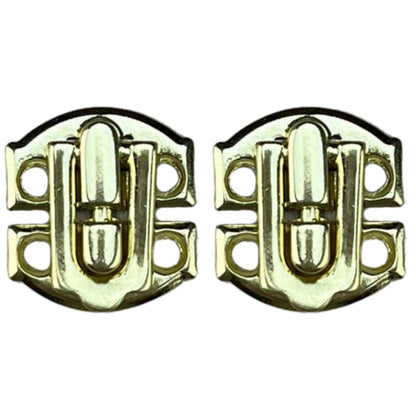 Fecho Pasta em Metal Dourado 2,3x2,1cm Kit com 2 peças - Palácio da Arte