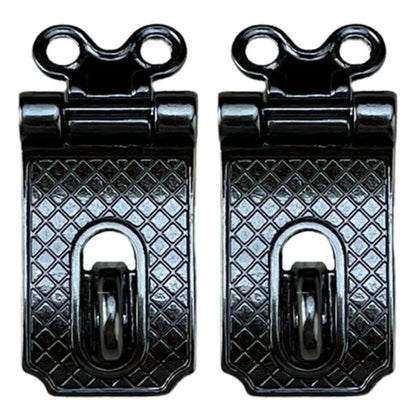 Fecho Porta Cadeado em Metal Grafite 4x2cm Kit com 2 peças - Palácio da Arte