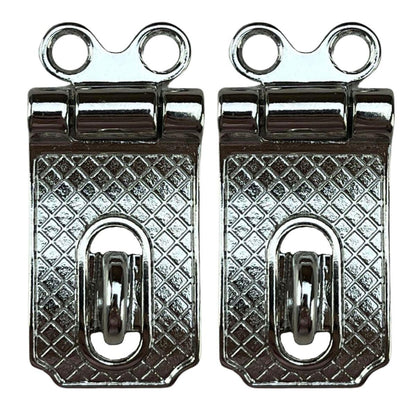 Fecho Porta Cadeado em Metal Níquel 4x2cm Kit com 2 peças - Palácio da Arte