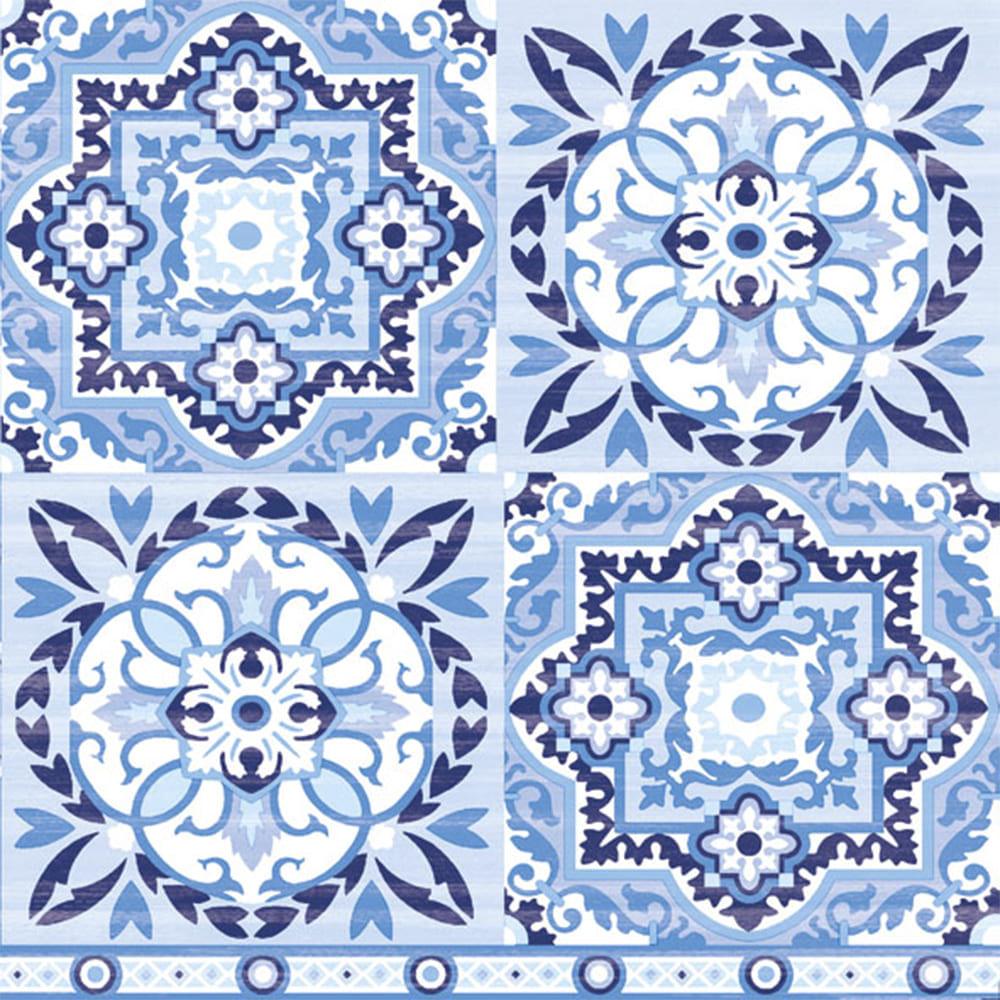 Guardanapo de Papel Decoupage 33x33 Azulejos Azuis 13309317 - Palácio da Arte