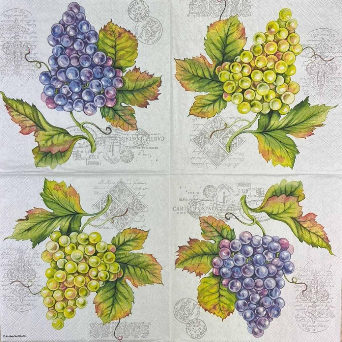 Guardanapo Decoupage Grape Vine 13311100 Ambiente com 2 peças - Palácio da Arte