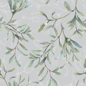 Guardanapo Decoupage Mistletoe All Over Grey 33315686 Ambiente com 2 peças - Palácio da Arte