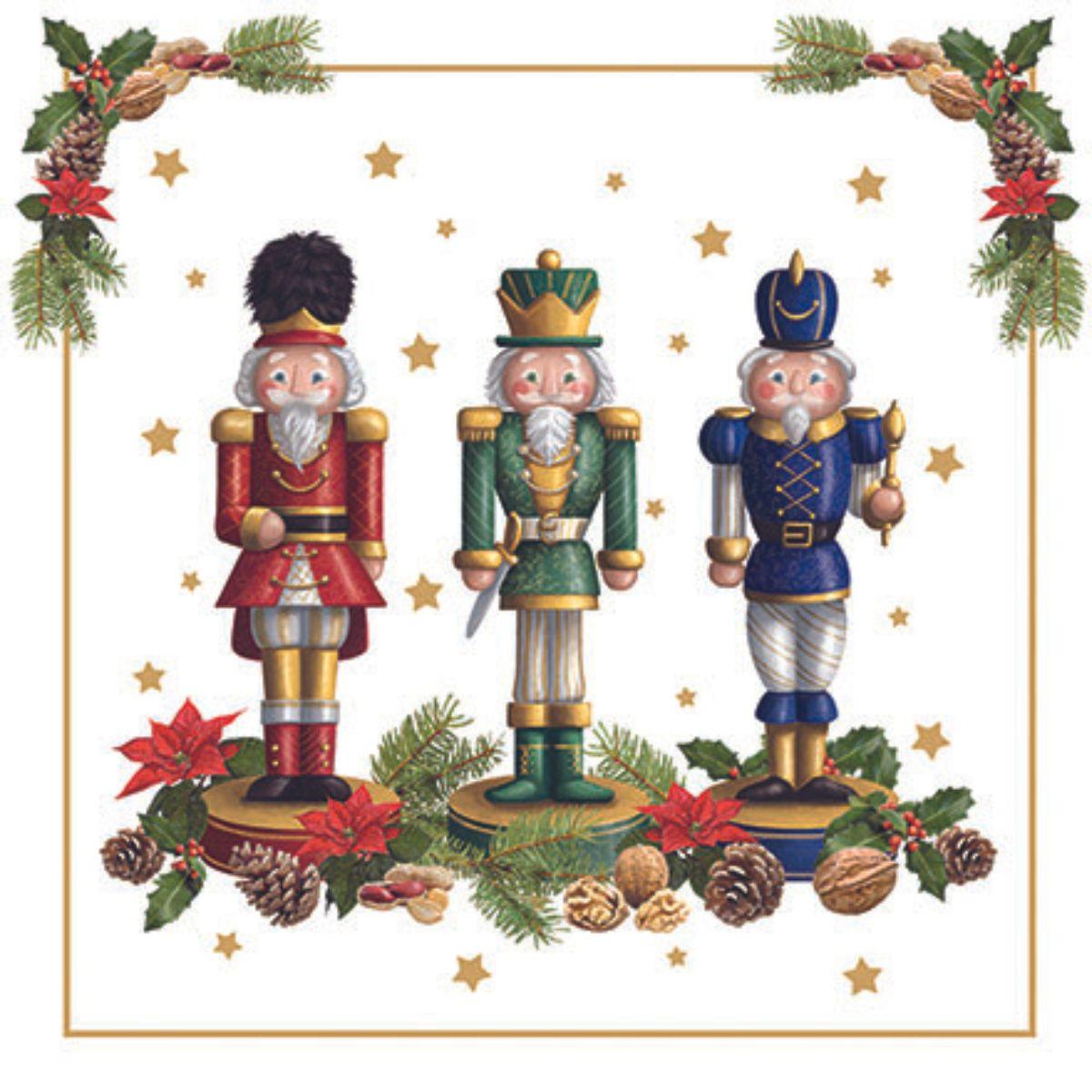 Guardanapo Decoupage Natal Bearded Nutcracker 33318090 Ambiente com 2 peças - Palácio da Arte