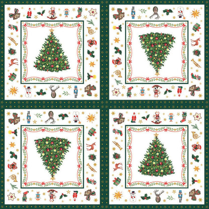 Guardanapo Decoupage Natal Christmas Evergreen White 33314515 Ambiente com 2 peças - Palácio da Arte