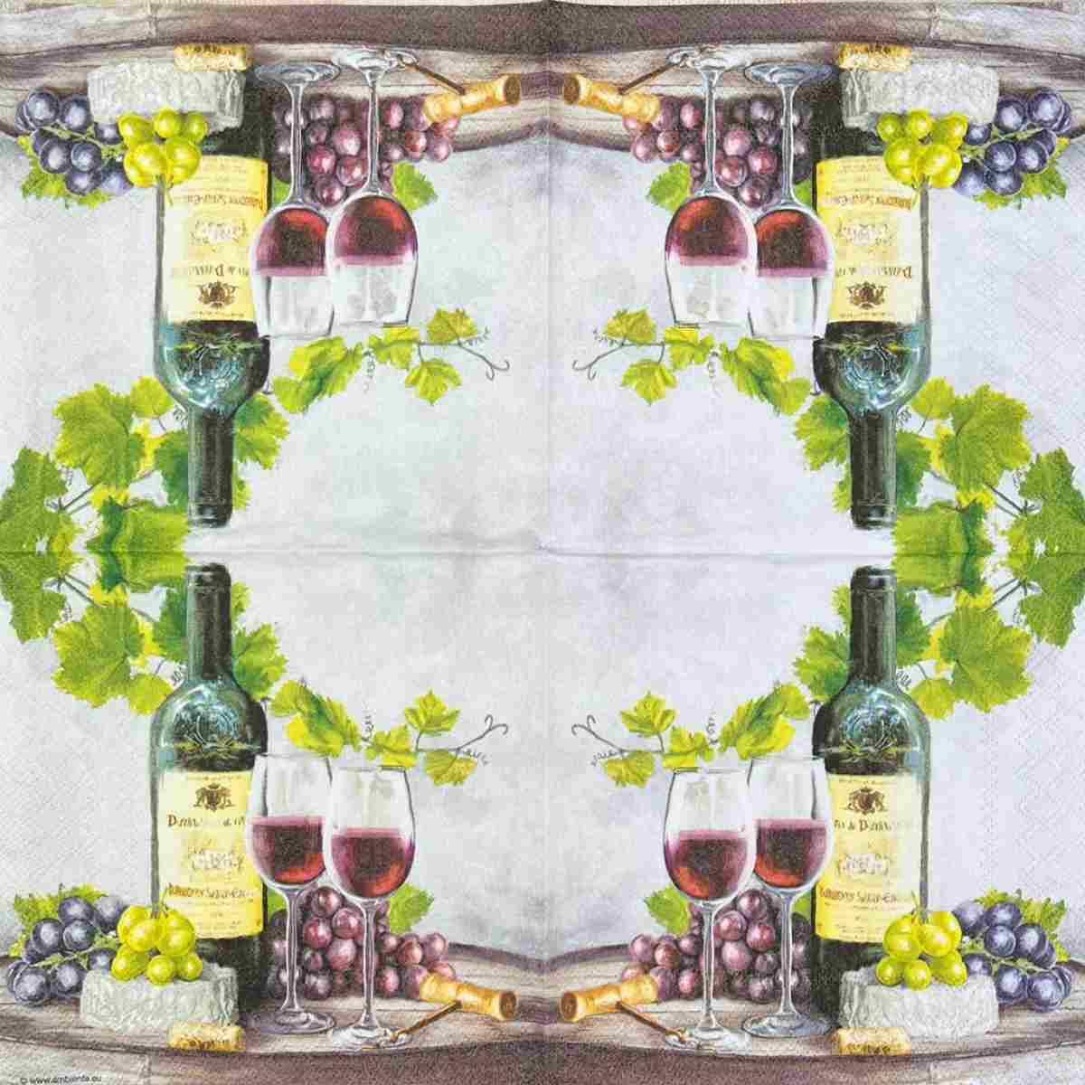 Guardanapo Decoupage Red Wine 13317740 Ambiente com 2 peças - Palácio da Arte