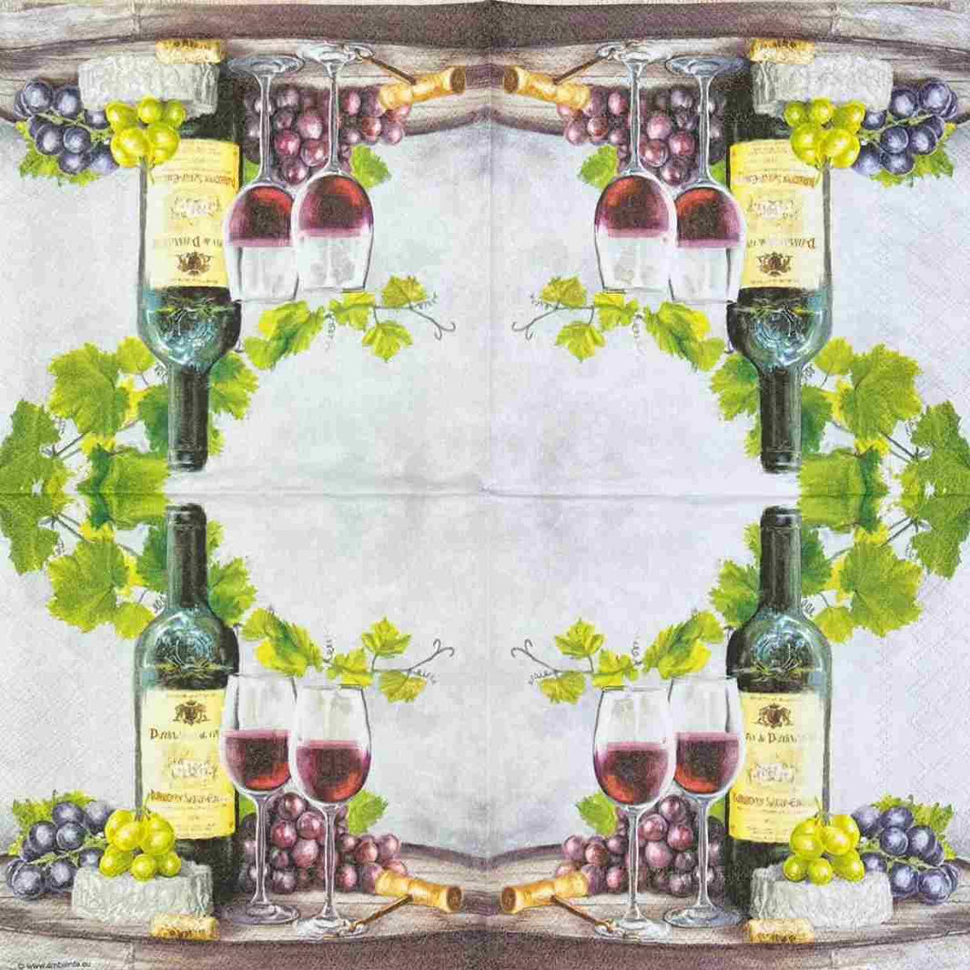 Guardanapo Decoupage Red Wine 13317740 Ambiente com 2 peças - Palácio da Arte