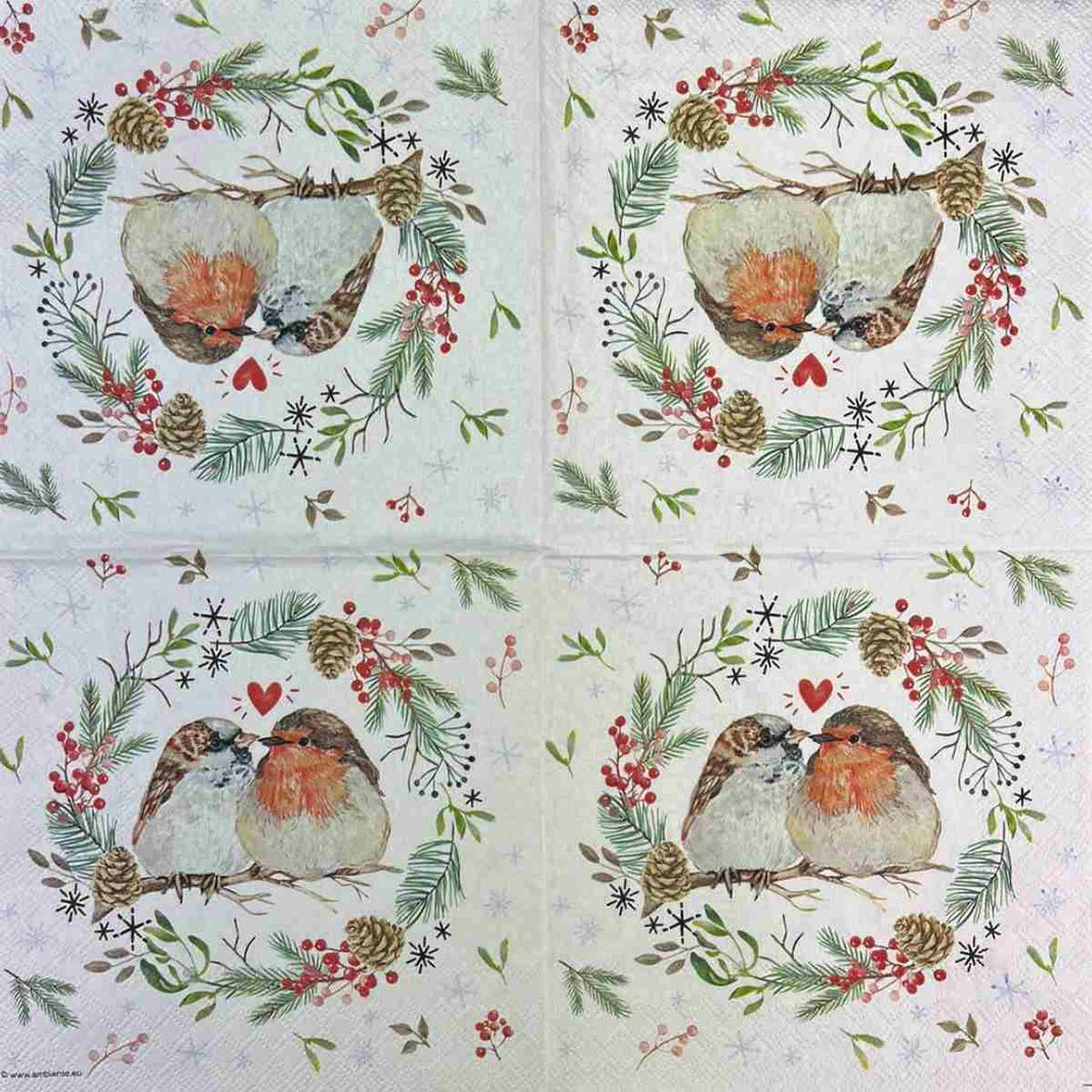 Guardanapo Decoupage Sparrow And Robin 33317700 Ambiente com 2 peças - Palácio da Arte