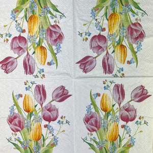 Guardanapo Decoupage Tulips Bouquet 13317030 Ambiente com 2 peças - Palácio da Arte