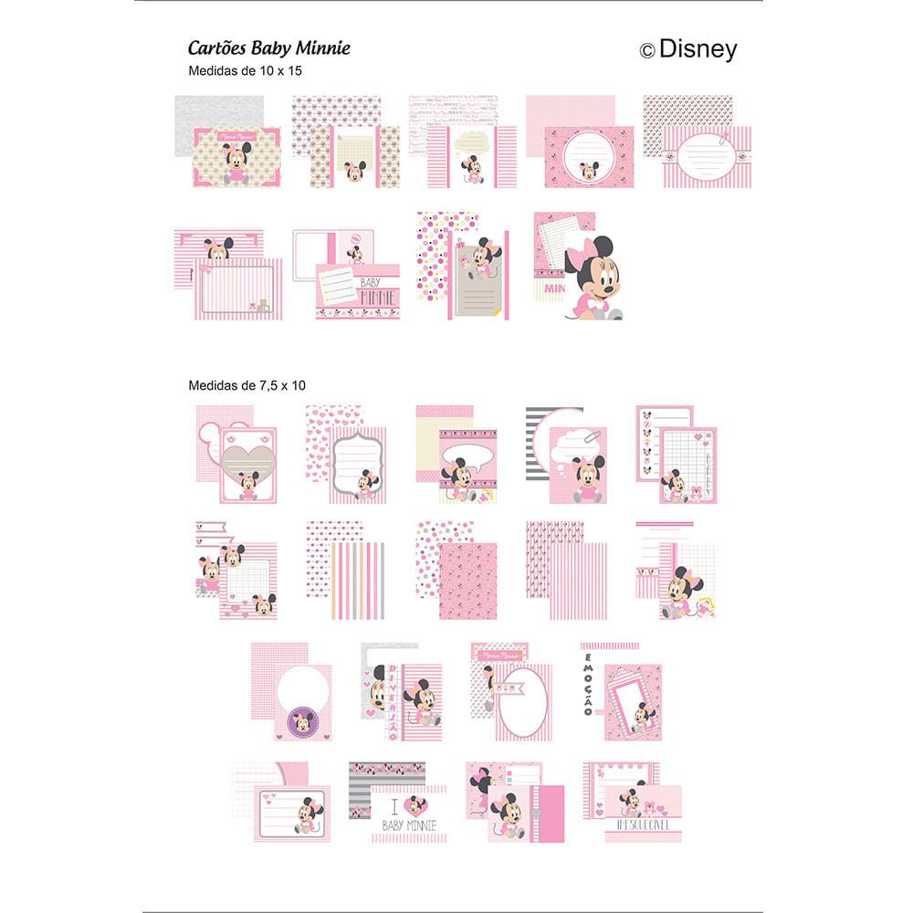 Kit Cartões para Scrap Momentos Disney Baby Minnie KCSMD03 Toke e Crie - Palácio da Arte