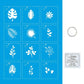 Kit Mini Stencil Litoarte STMI-008 4,5cm Folhagem 12 peças - Palácio da Arte
