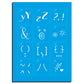 Kit Mini Stencil Litoarte STMI2-001 4,5cm Alfabeto Lettering 36 peças - Palácio da Arte