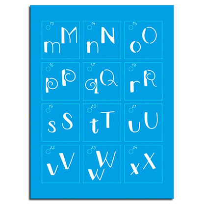 Kit Mini Stencil Litoarte STMI2-001 4,5cm Alfabeto Lettering 36 peças - Palácio da Arte