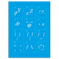 Kit Mini Stencil Litoarte STMI2-002 4,5cm Alfabeto Cursiva 36 peças - Palácio da Arte