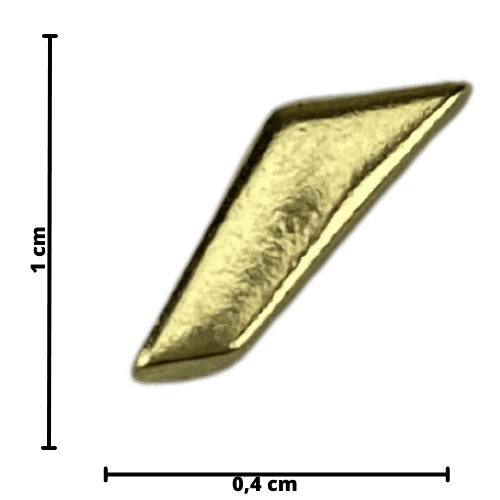 Letra Acento Agudo em Metal Dourado 1x0,4cm - Palácio da Arte