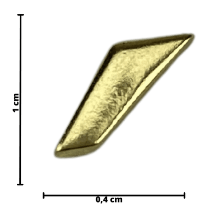 Letra Acento Agudo em Metal Dourado 1x0,4cm - Palácio da Arte