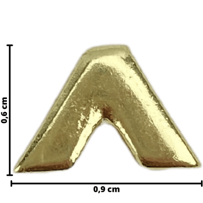 Letra Acento Circunflexo em Metal Dourado 0,9x0,6cm - Palácio da Arte