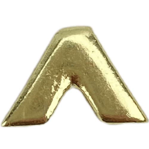 Letra Acento Circunflexo em Metal Dourado 0,9x0,6cm - Palácio da Arte