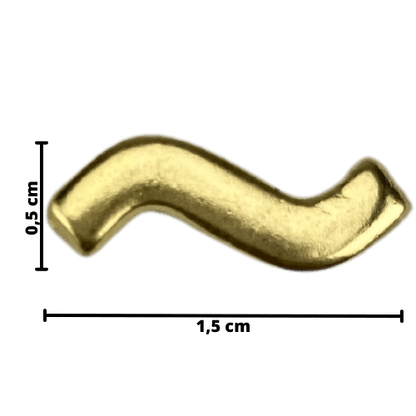 Letra Acento Til em Metal Dourado 1,5x0,5cm - Palácio da Arte
