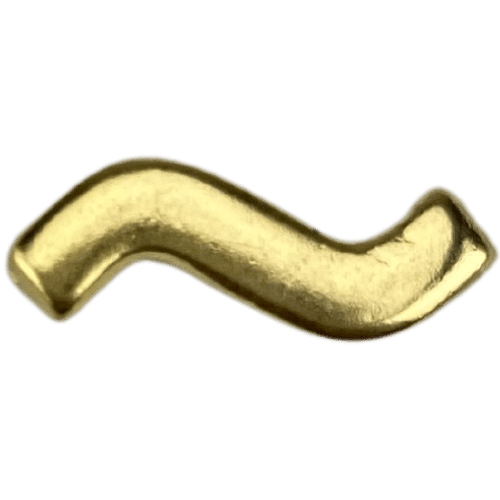 Letra Acento Til em Metal Dourado 1,5x0,5cm - Palácio da Arte