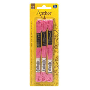 Linha Meada Bordado Anchor Mouliné 00029 Rosa Pink 3 unidades - Palácio da Arte