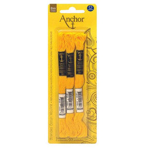 Linha Meada Bordado Anchor Mouliné 00291 Amarelo com 3 unidades - Palácio da Arte