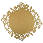 Mandala Borda Floral 13x13cm em MDF - Palácio da Arte