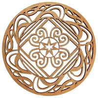 Mandala Espiral 14x14cm em MDF - Palácio da Arte