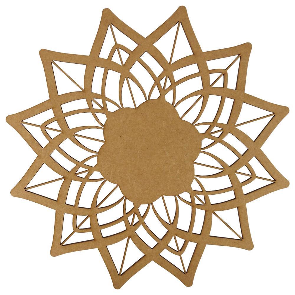 Mandala Flor de Lótus 25x25cm em MDF - Palácio da Arte