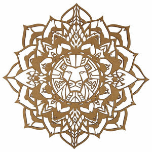 Mandala Lotus Africana 25x25cm em MDF - Palácio da Arte