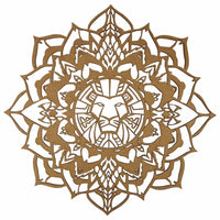 Mandala Lotus Africana 35x35cm em MDF - Palácio da Arte