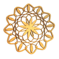 Mandala Pontas e Aro 13x13cm em MDF - Palácio da Arte
