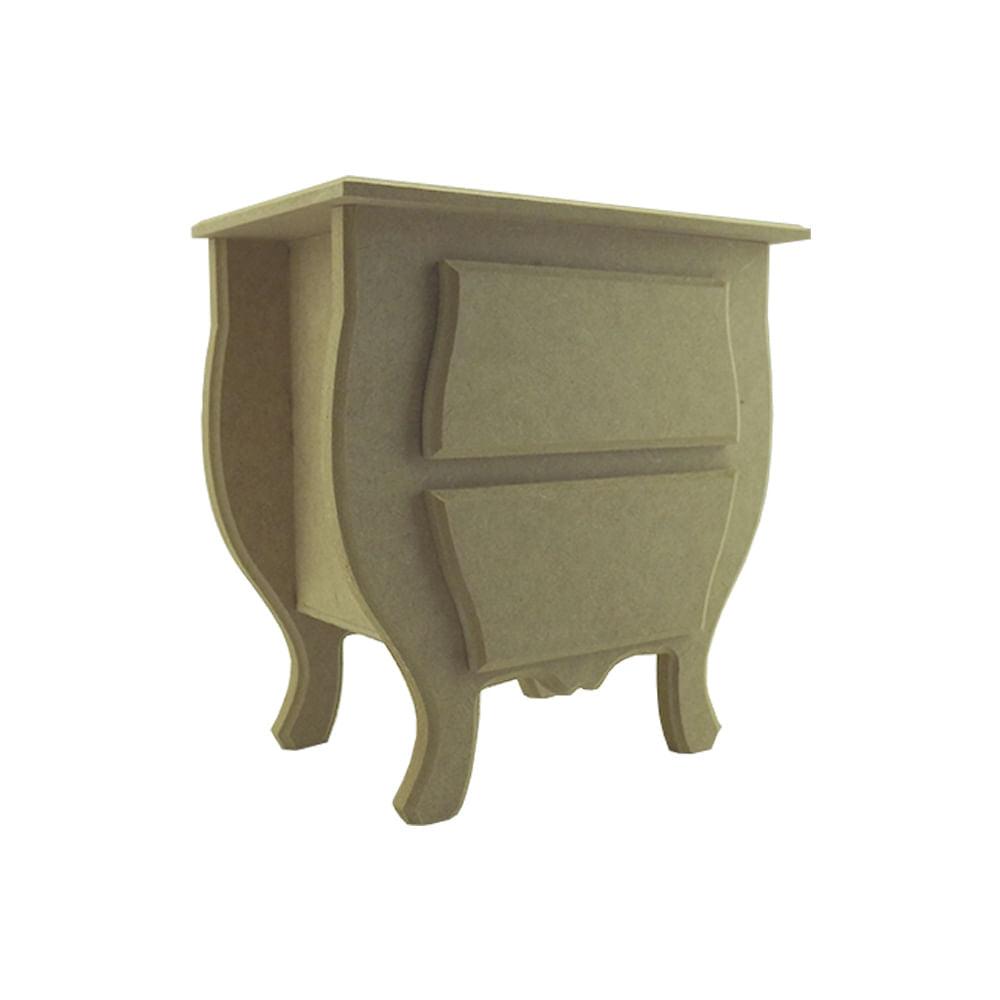 Mini Cômoda Bombê Decorativa com 2 Gavetas em MDF 20x20x11cm - Palácio da Arte