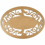 Moldura Oval Borboletas Lisa 30x22cm em MDF - Palácio da Arte