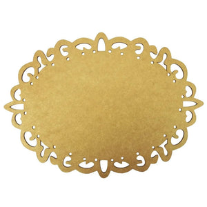 Moldura Oval Clássica 15x10,7cm em MDF - Palácio da Arte