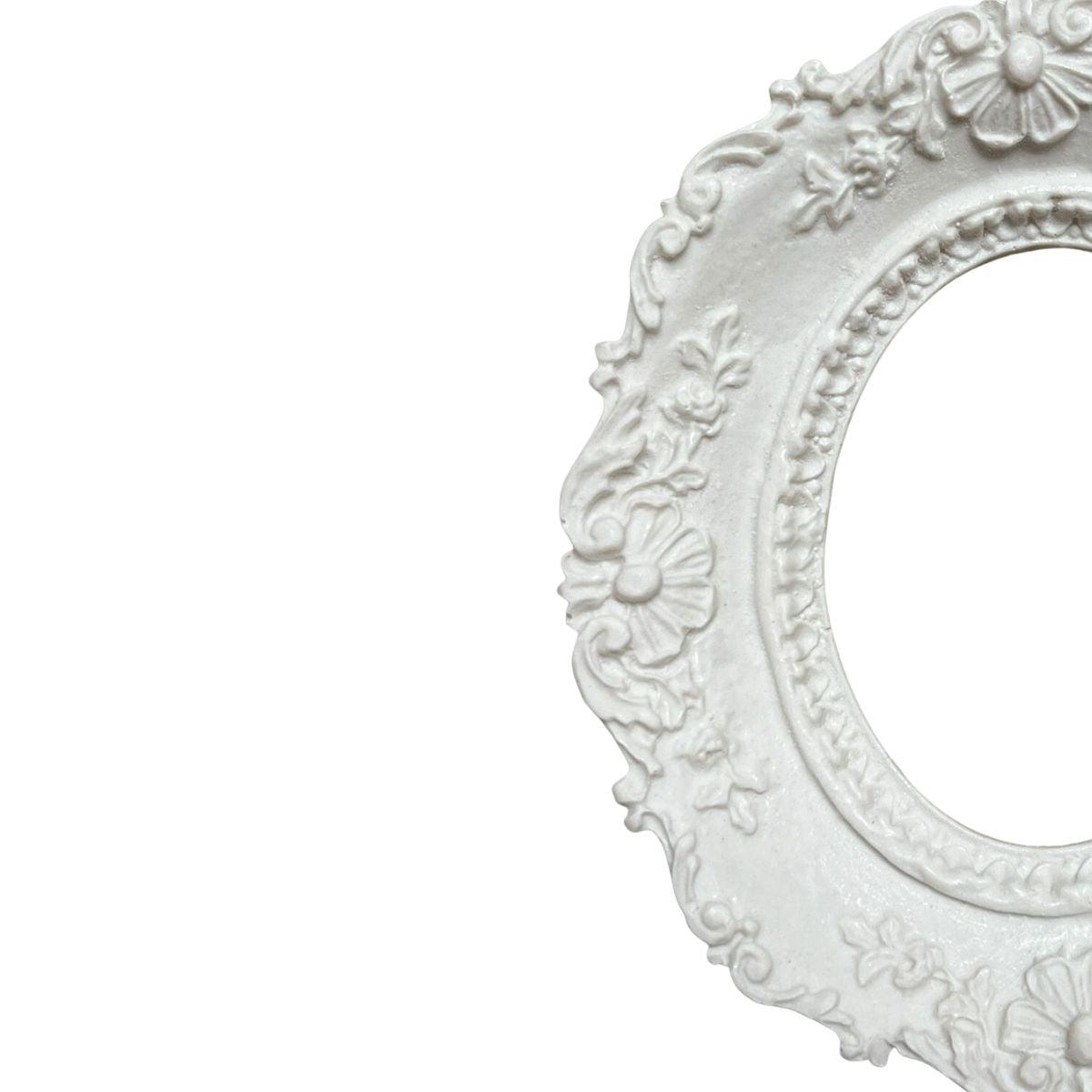 Moldura Oval Espanha 10,5x12cm Resina - Palácio da Arte