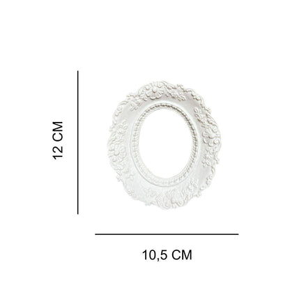 Moldura Oval Espanha 10,5x12cm Resina - Palácio da Arte