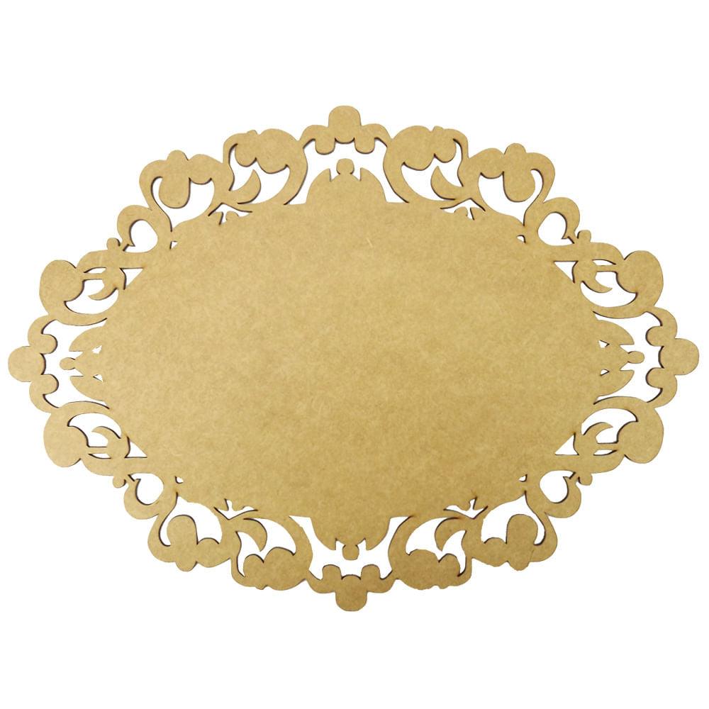 Moldura Oval Lisa Colonial 30x21,5cm em MDF - Palácio da Arte